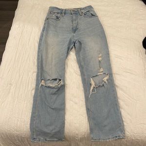 Abercrombie ankle straight ultra high rise jean